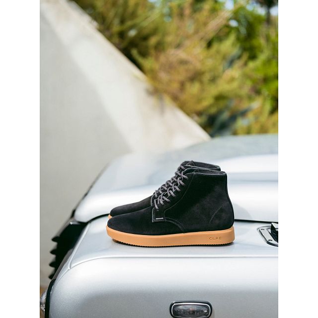 CLAE GIBSON Sneakers Mens USA148-Y03 In Black Suede Gum